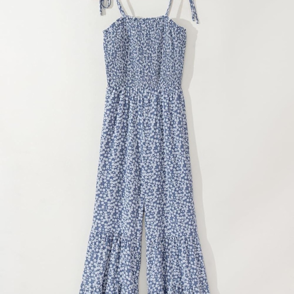 Floral Blue Jumpsuit